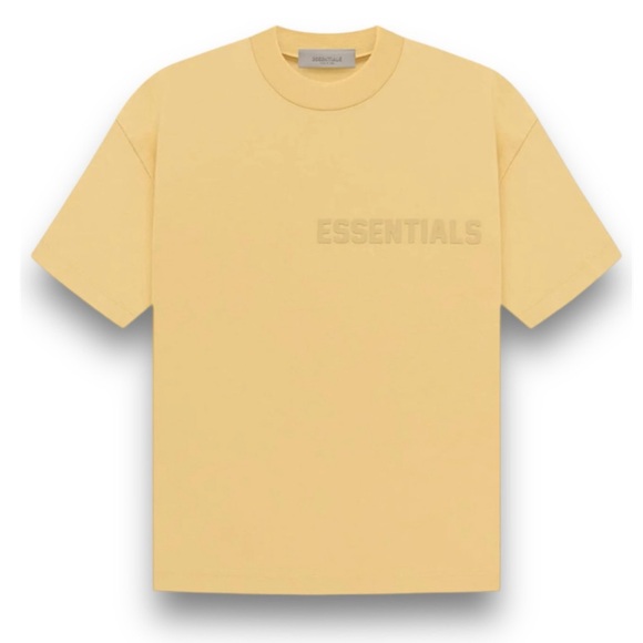 Essentials Fear Of God Men’s T-Shirt Light Tusca Yellow NWT - Picture 1 of 5